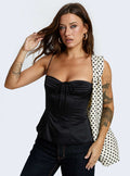 Hildy Tie Back Top Black