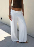 Silver Moon Linen Blend Tie Pants White Tall