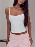 Daily Define Thin Strap Classic Tank Top White