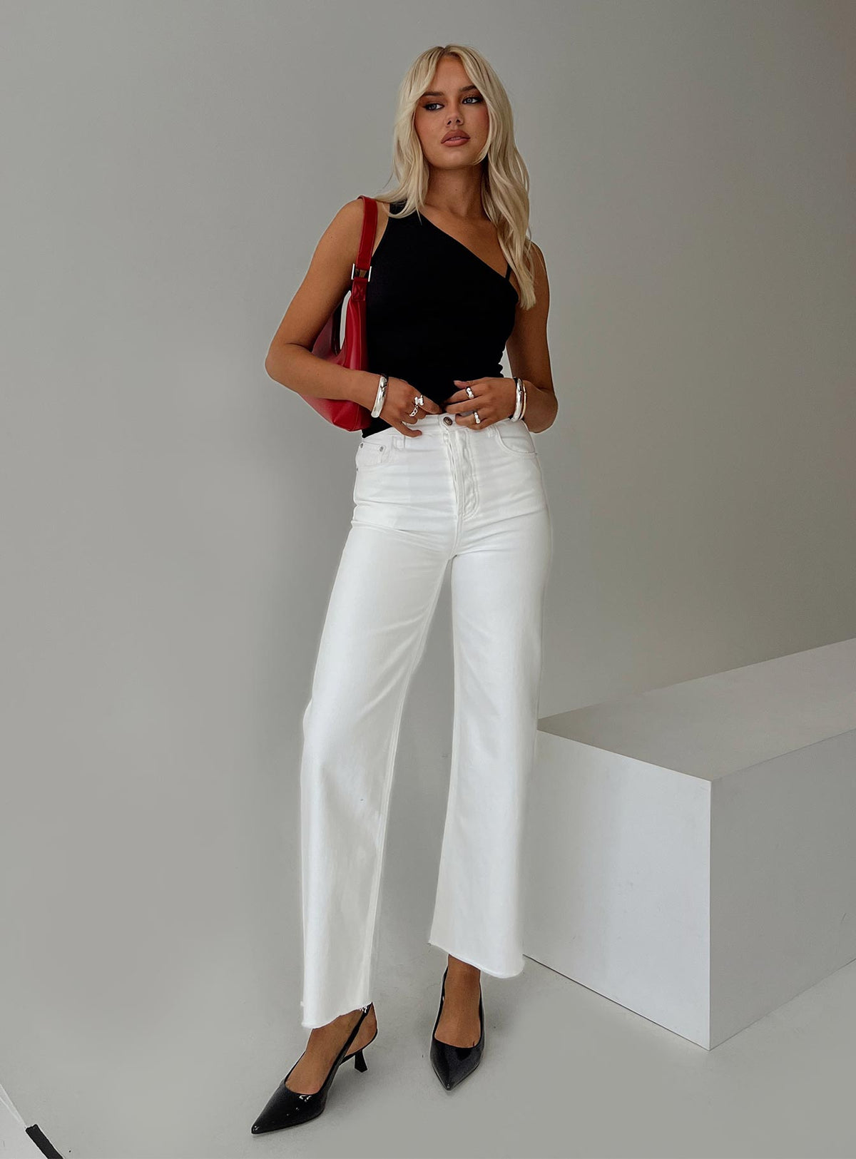Fawcett High Rise Straight Leg Jeans White