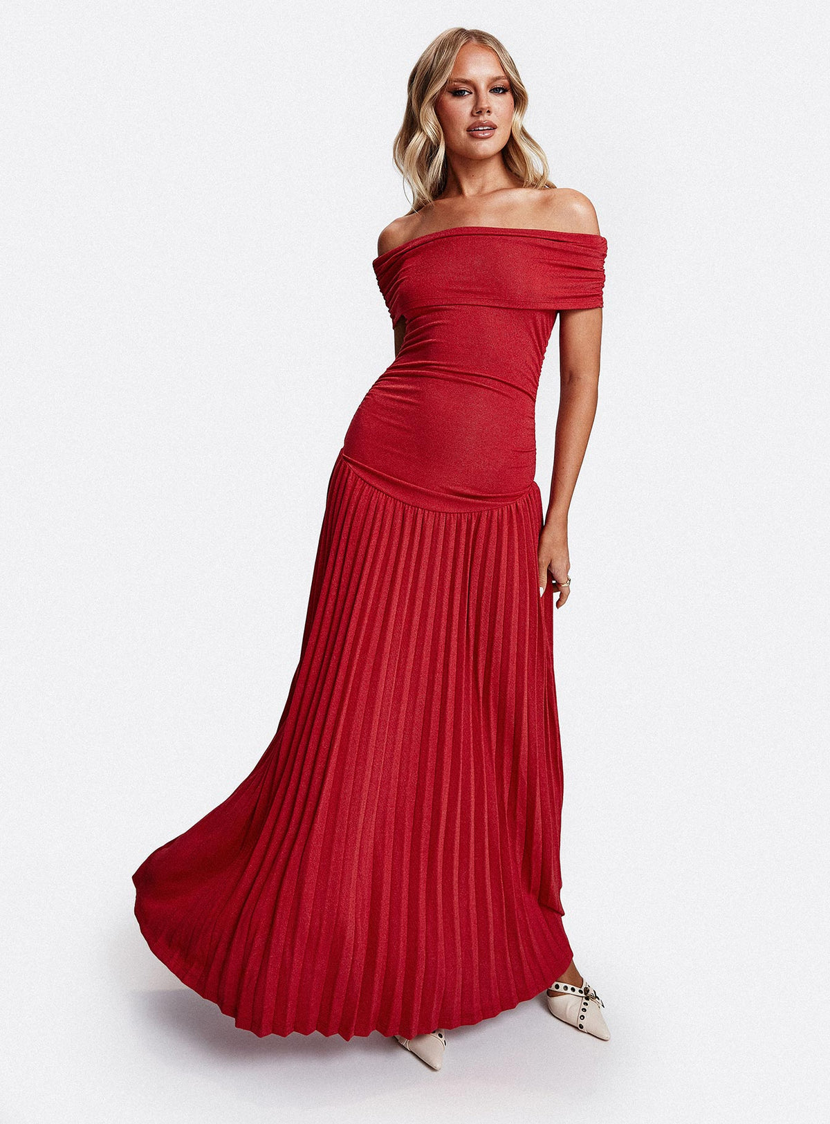 Field Of Dreams Maxi Dress Crimson