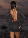 Get Closer Backless Playsuit Black