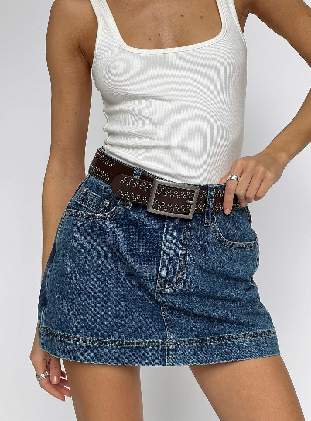 Gazelle Denim Skort Mid Wash Petite