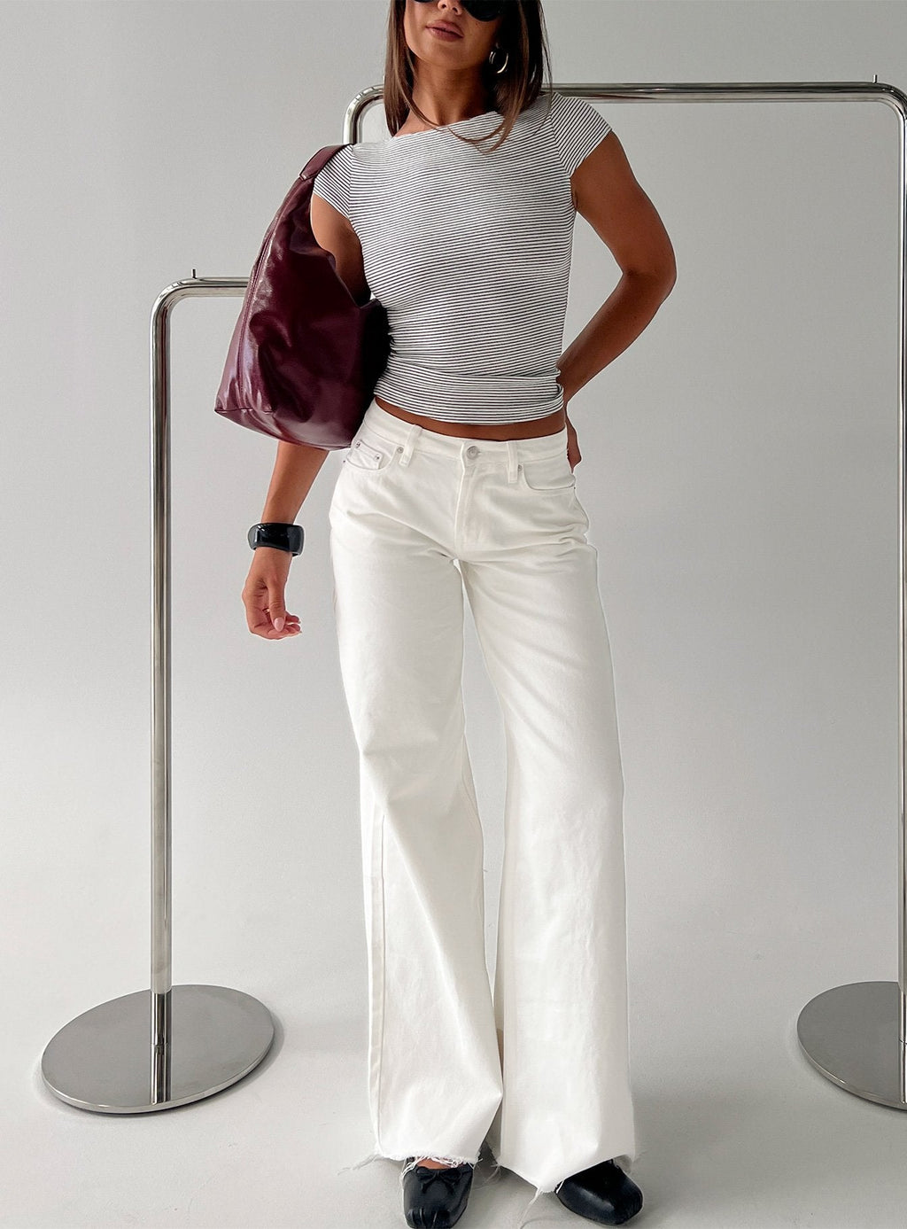 Darla Low Rise Straight Leg Jean White