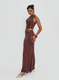 Vesperine Lace Maxi Dress Cocoa Brown