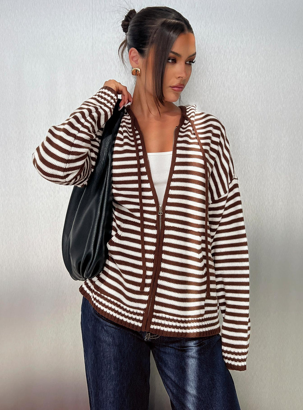 Brienna Zip Jacket Brown