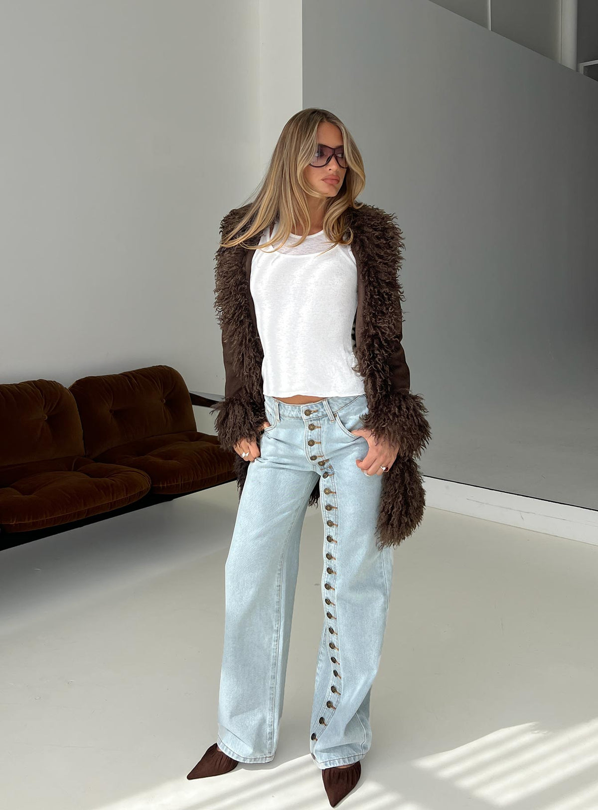 Penny Mid Rise Straight Leg Jeans Light Denim