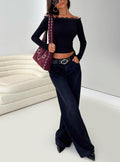 Everlong Mid Rise Straight Leg Jeans Mid Black Wash