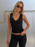 Daily Define Thick Strap Tank Top Black
