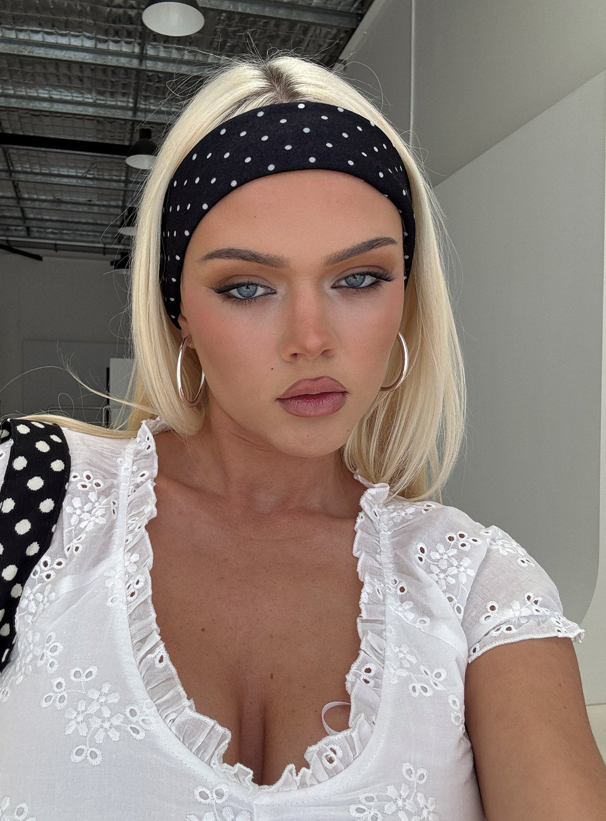 The Juney Headband Black Polka Dot