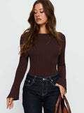 Mayok Long Sleeve Bodysuit Brown
