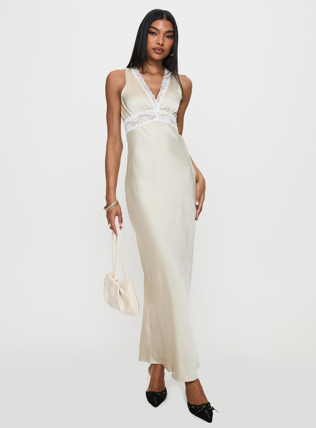 Persefonie Lace Maxi Dress Champagne
