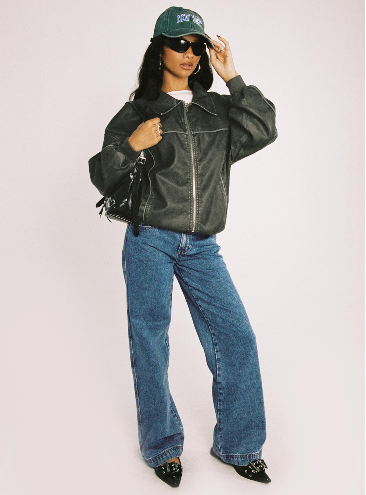 Jankins Low Rise Straight Leg Jeans Mid Wash