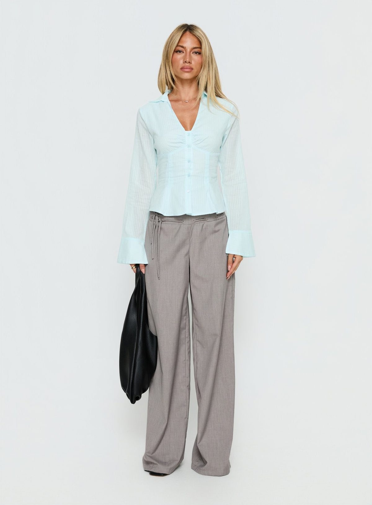 Elowenn Long Sleeve Top Soft Blue