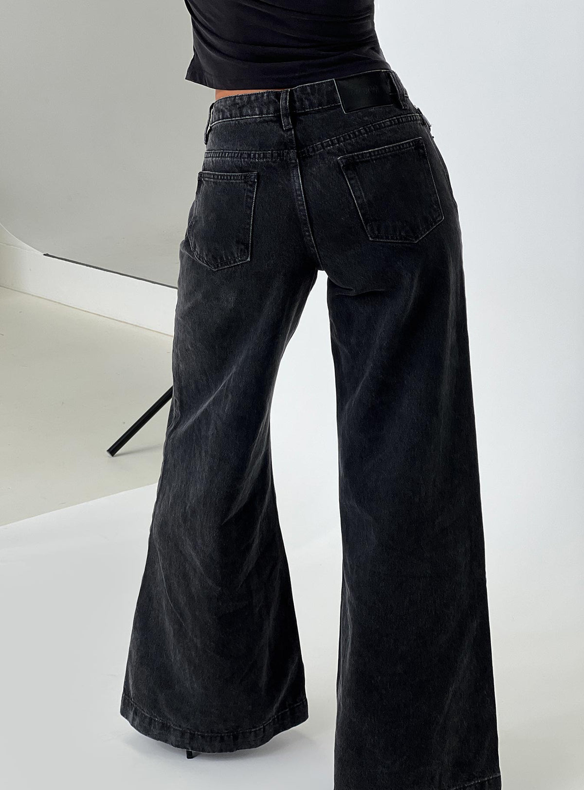 Toby Low Rise Baggy Jeans Charcoal