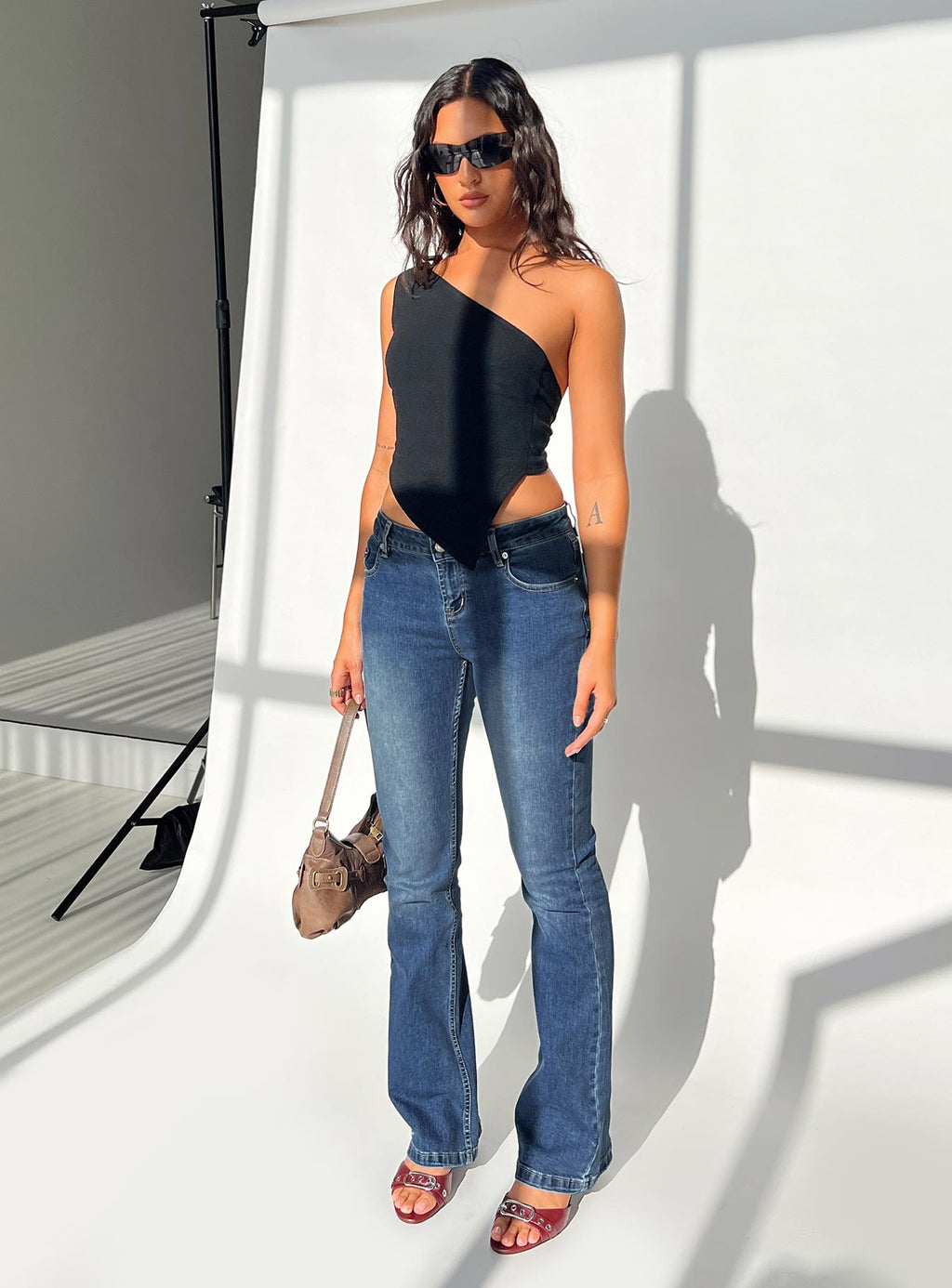 Bethany Low Rise Bootleg Jeans Mid Wash