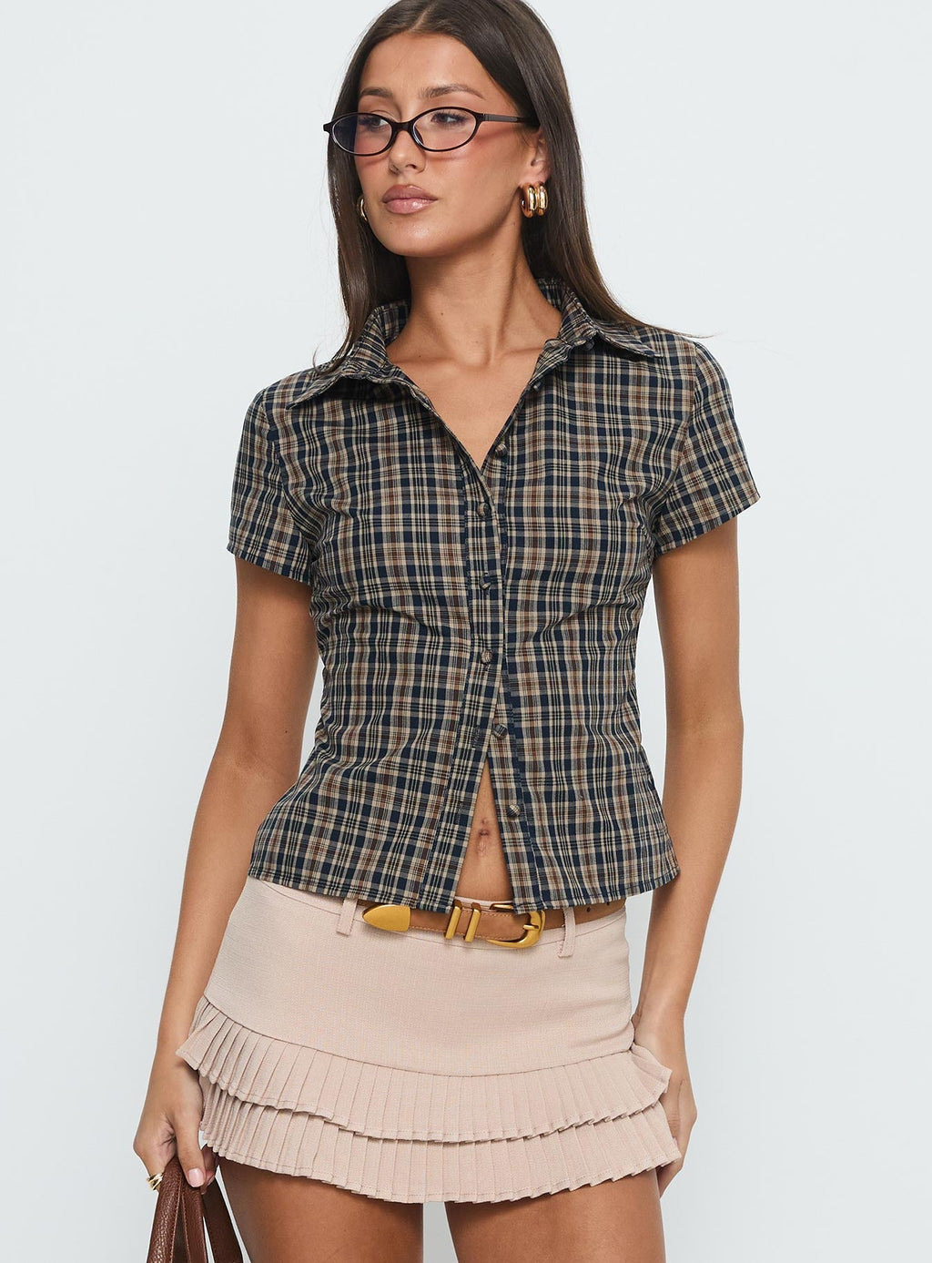 Lift Off Button Up Top Multi Check
