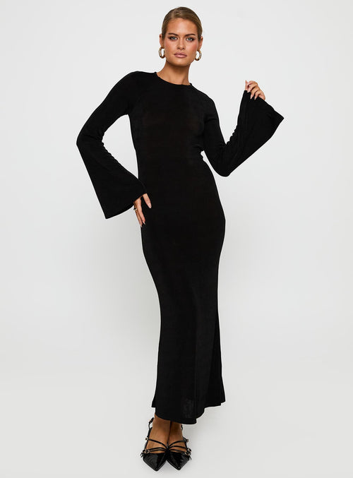 Amersham Long Sleeve Maxi Dress Black