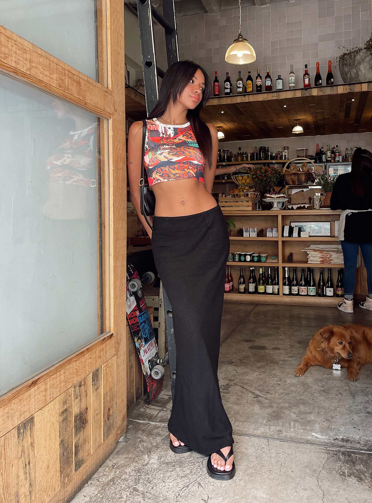 Jodie Maxi Skirt Black Petite