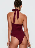 Bridey Cut Out Bodysuit Red