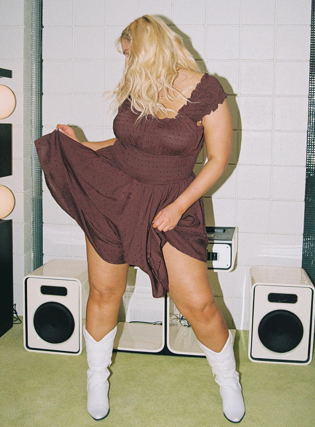 The Love Galore Romper Brown Curve