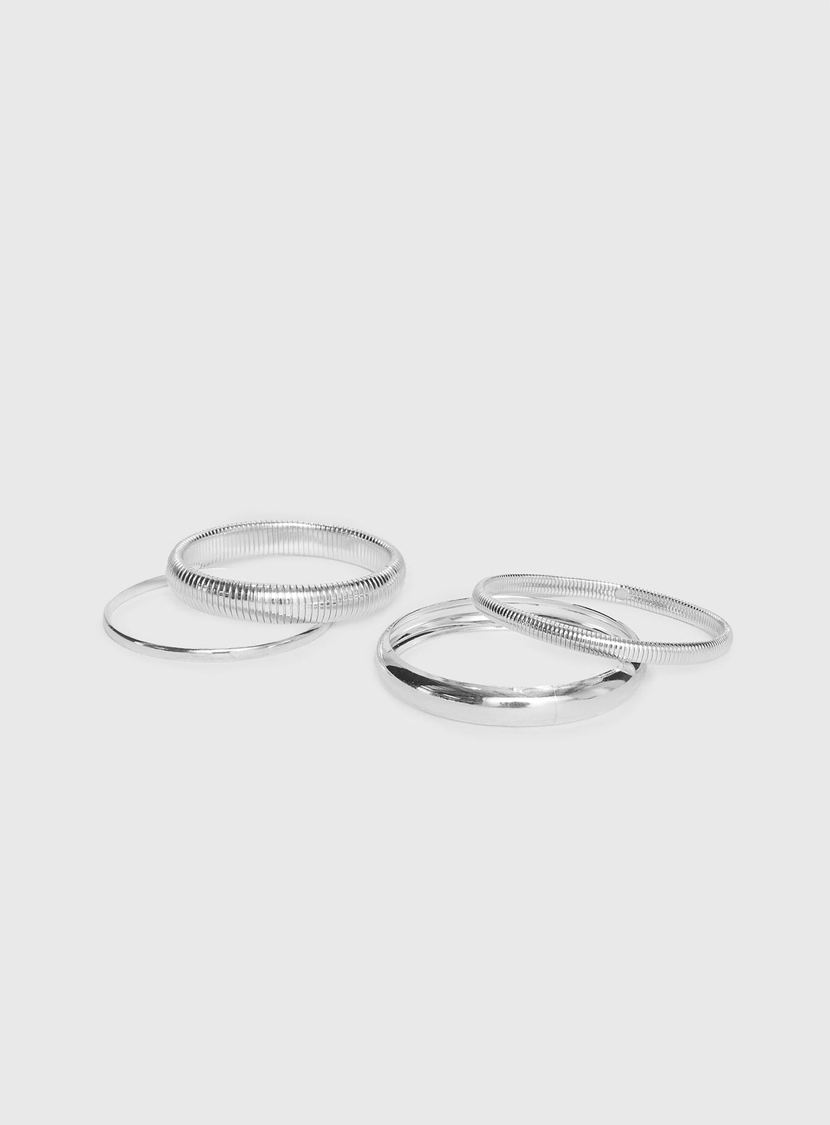 Dapperton Bangle Set Silver
