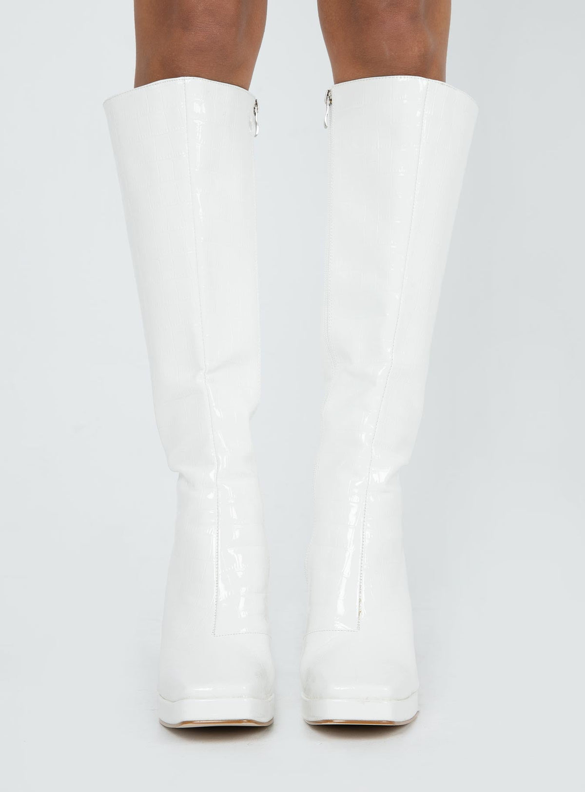 Montgomery Boot White Croc