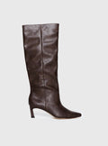 Aminah Knee High Boots Charcoal