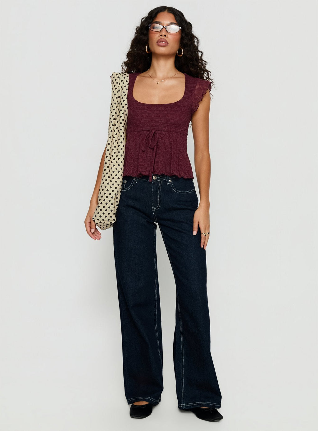 Auroraah Frill Top Cherry