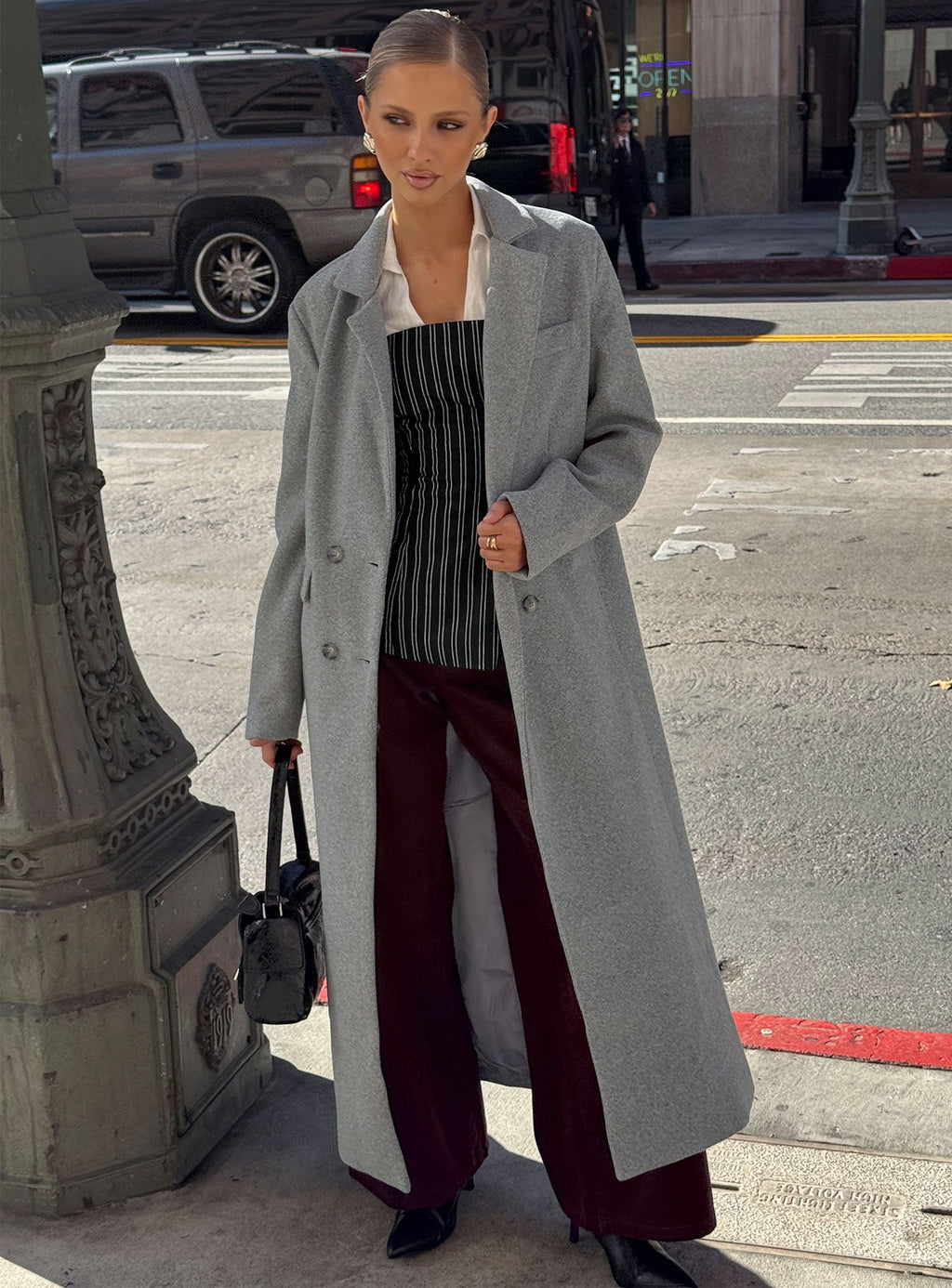 Lovergirl Longline Coat Grey