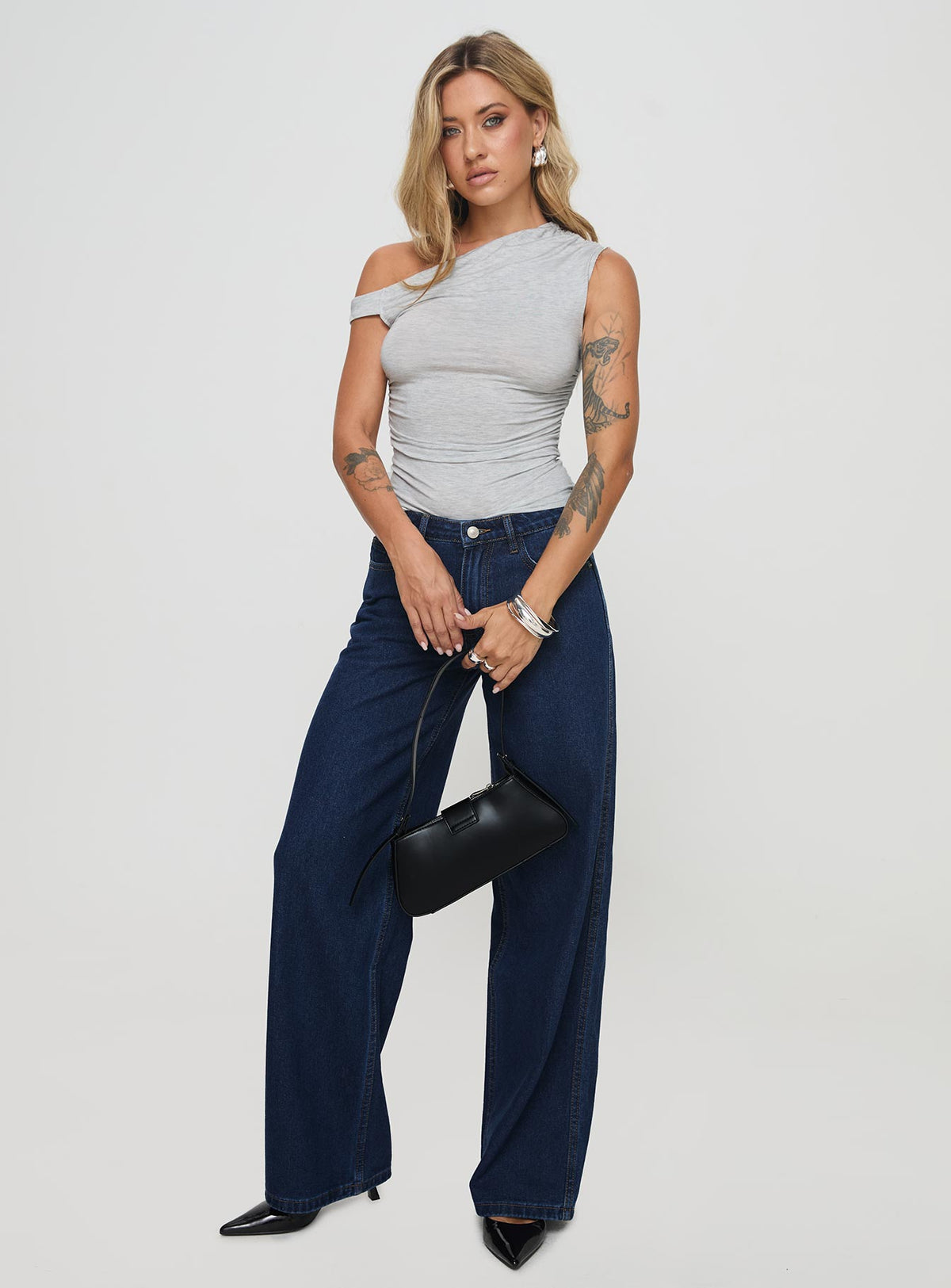 Maryanne Mid Rise Straight Leg Jeans Dark Wash