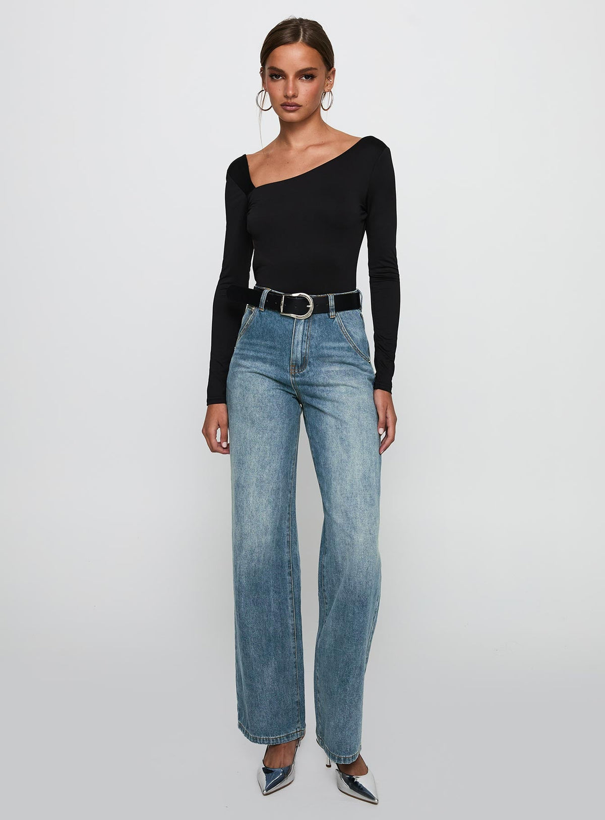 Look This Good Backless Bodysuit Black