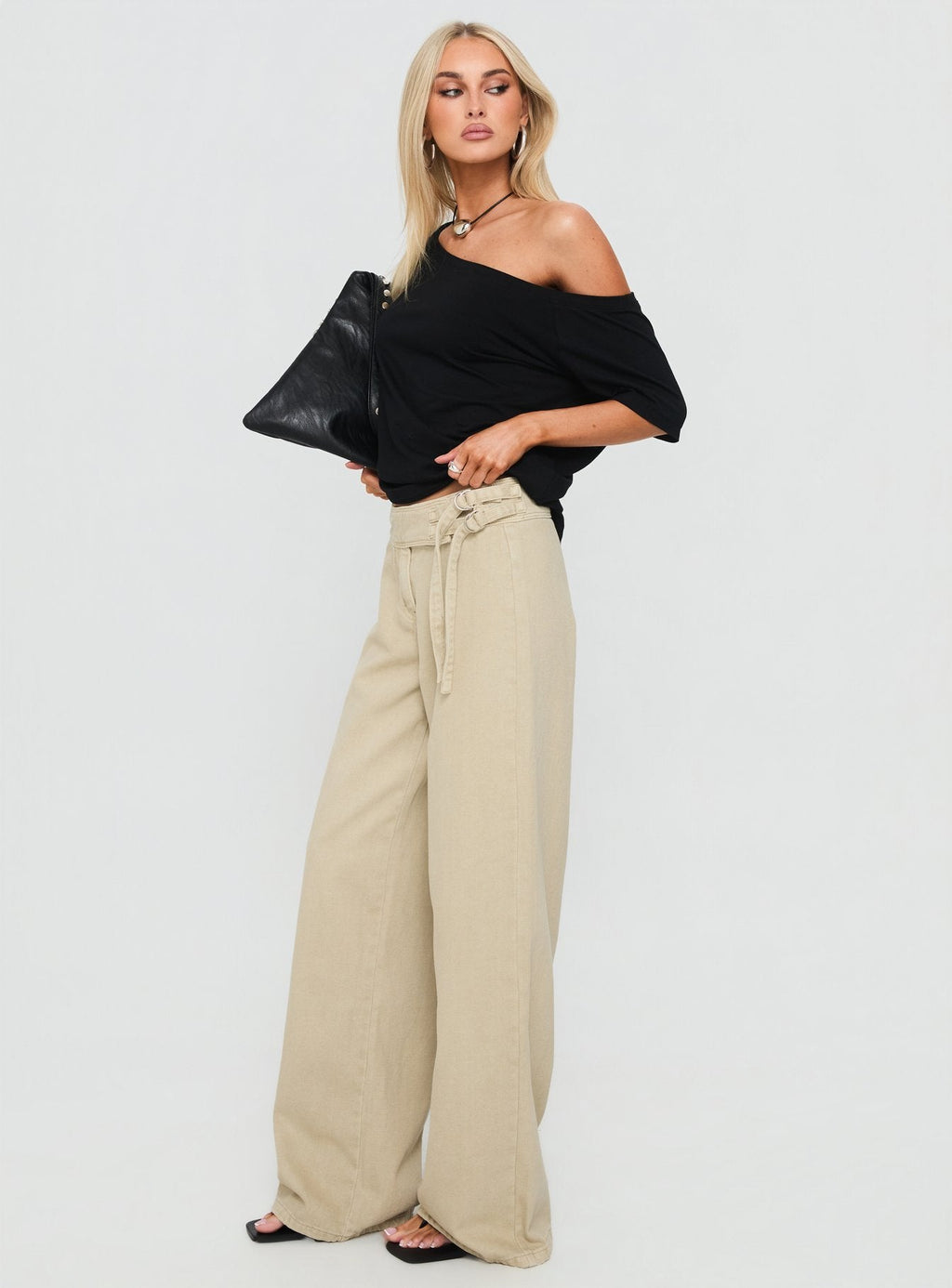 Boxie Mid Rise Wide Leg Jeans Washed Green