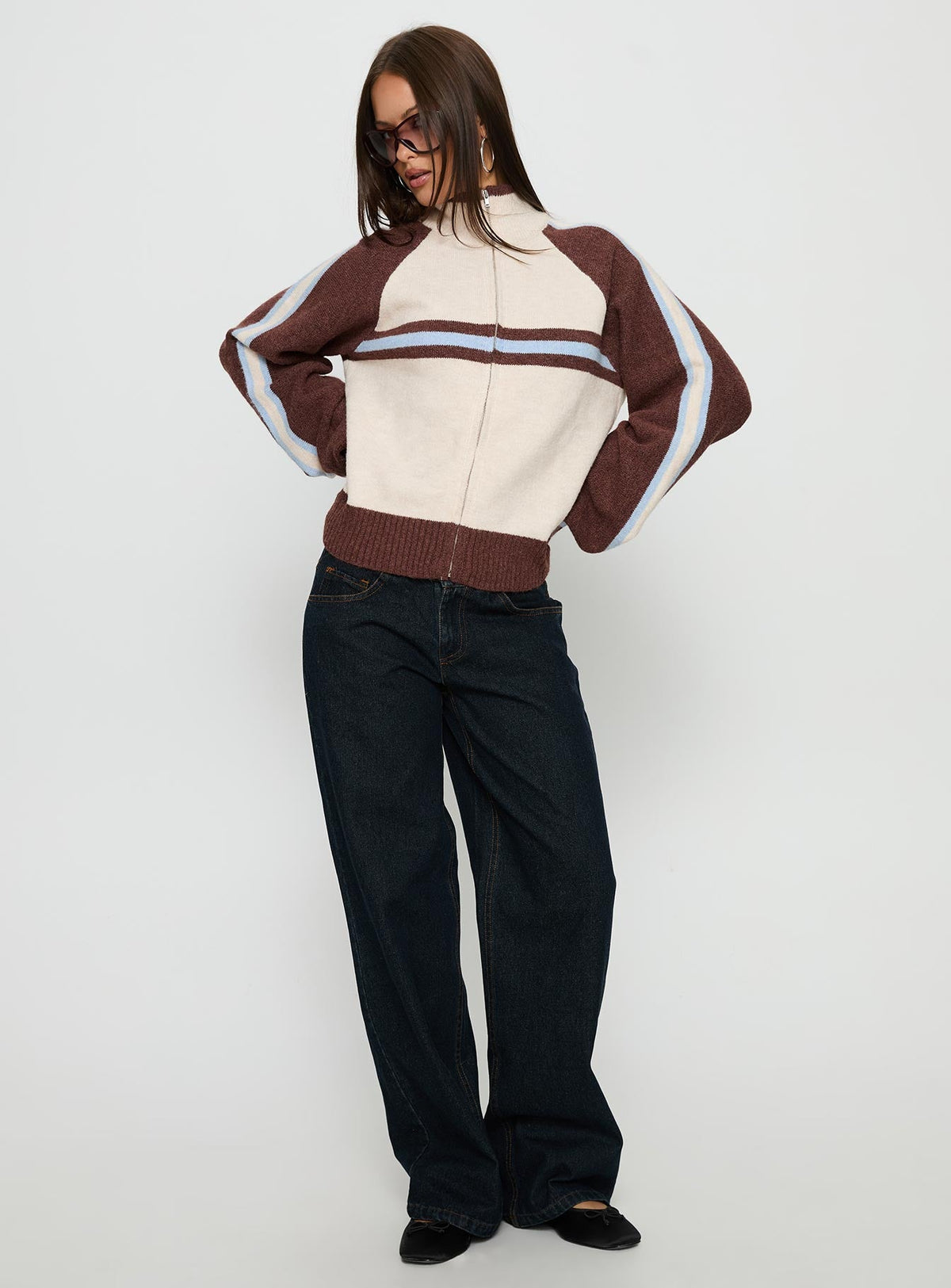 Korinne Low Rise Baggy Jeans Indigo