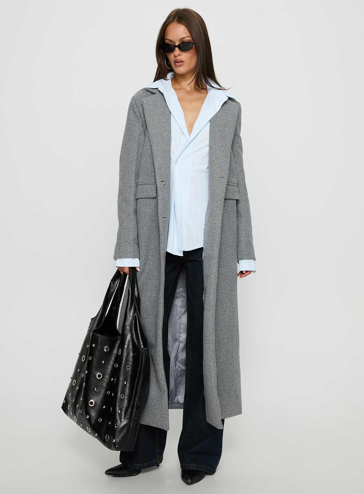 Lovergirl Longline Coat Grey
