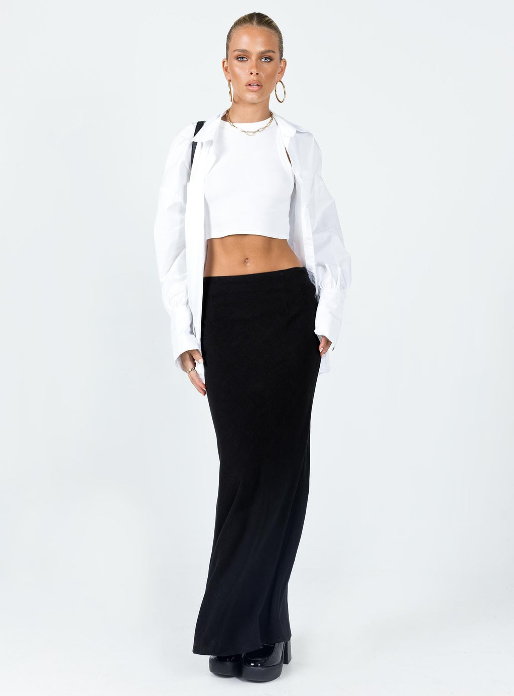 Jodie Maxi Skirt Black Petite