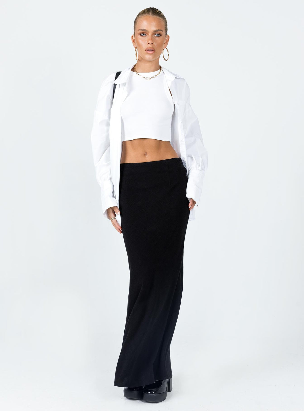 Jodie Maxi Skirt Black Petite