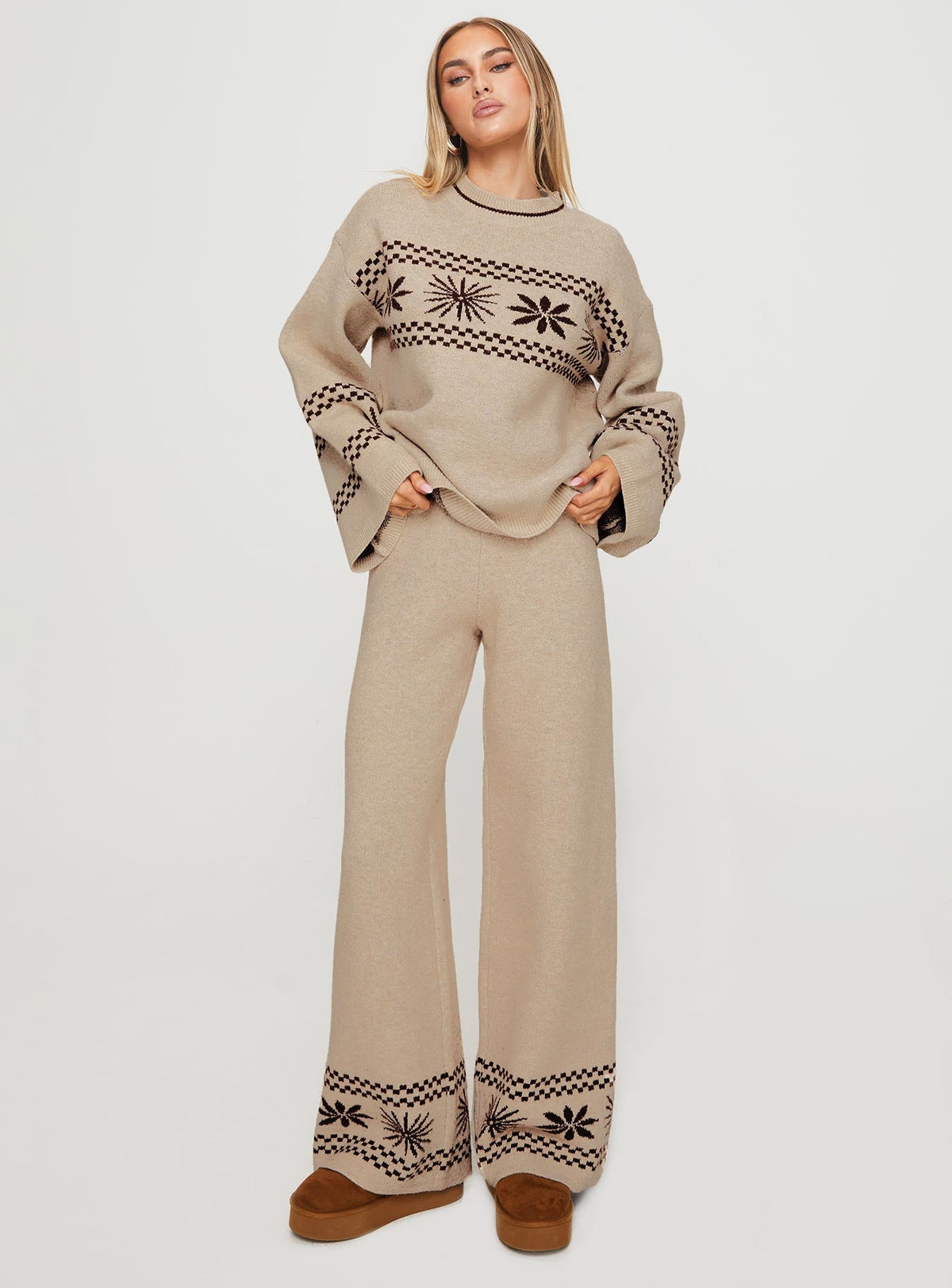 Anok Star Pants Brown / Cream