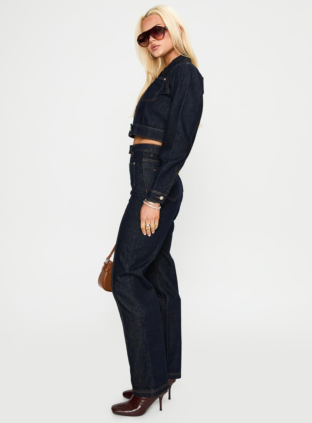 Stallion High Rise Straight Leg Jeans Indigo