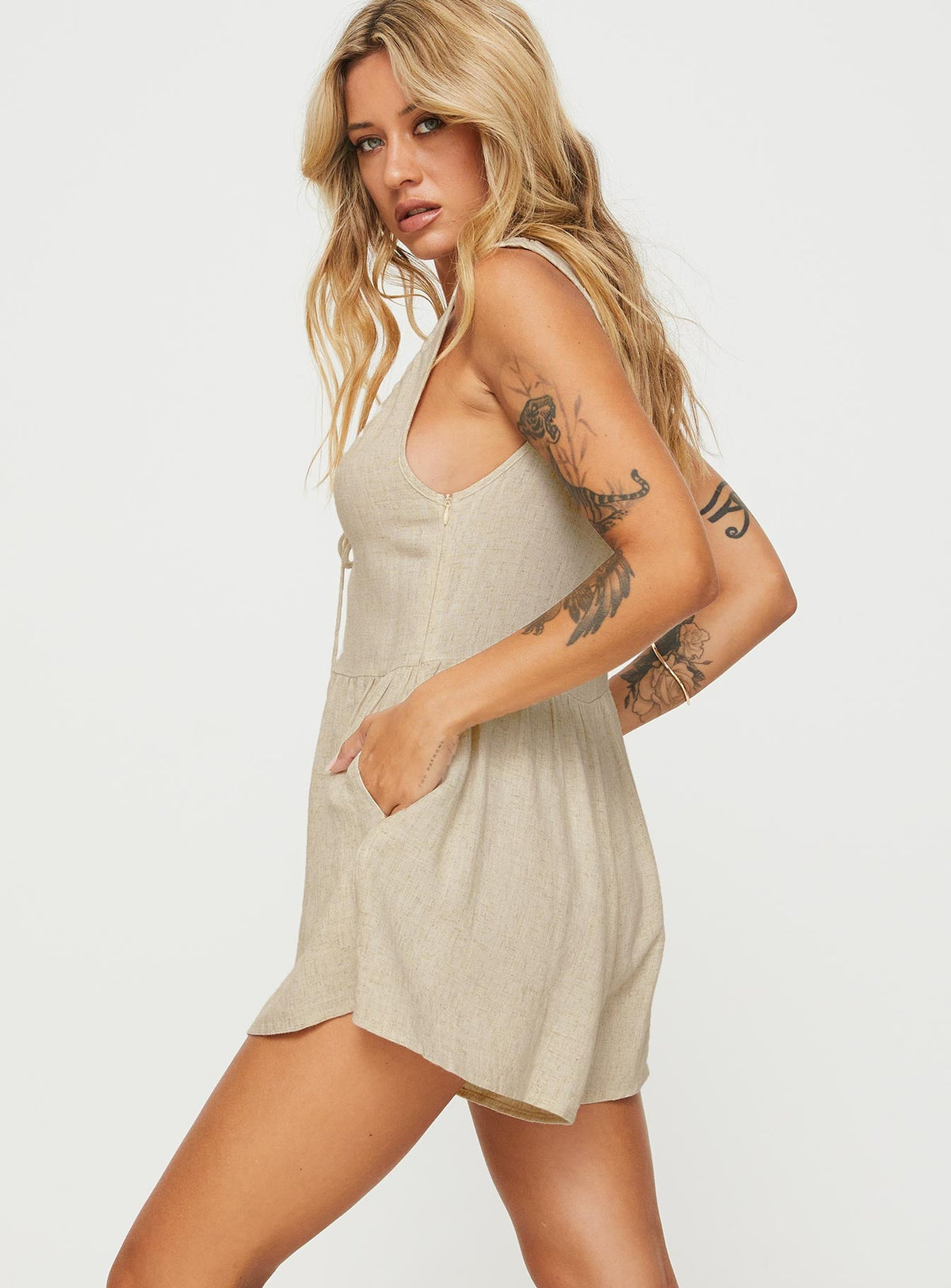Mackellar Romper Beige