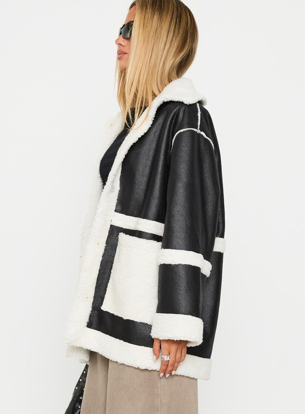 Lexie Faux Leather Jacket Black