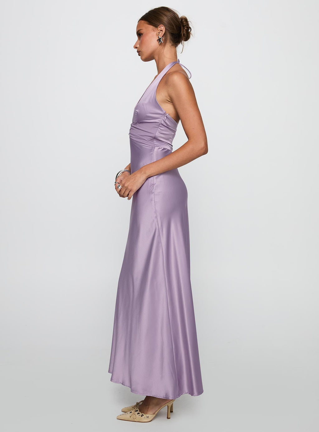 Rousseau Halter Maxi Dress Mauve
