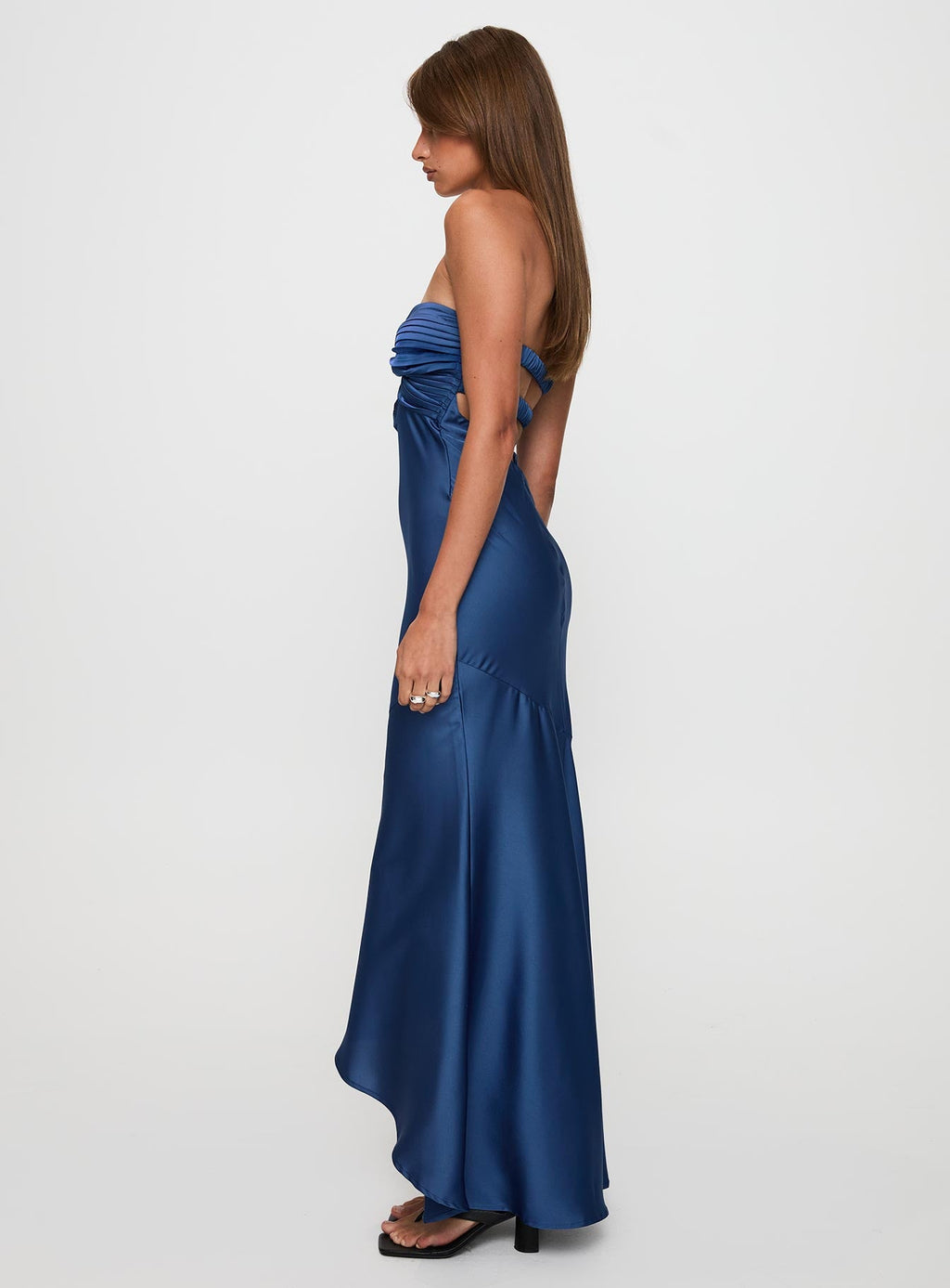 Stand A Chance Twist Detail Maxi Dress Navy