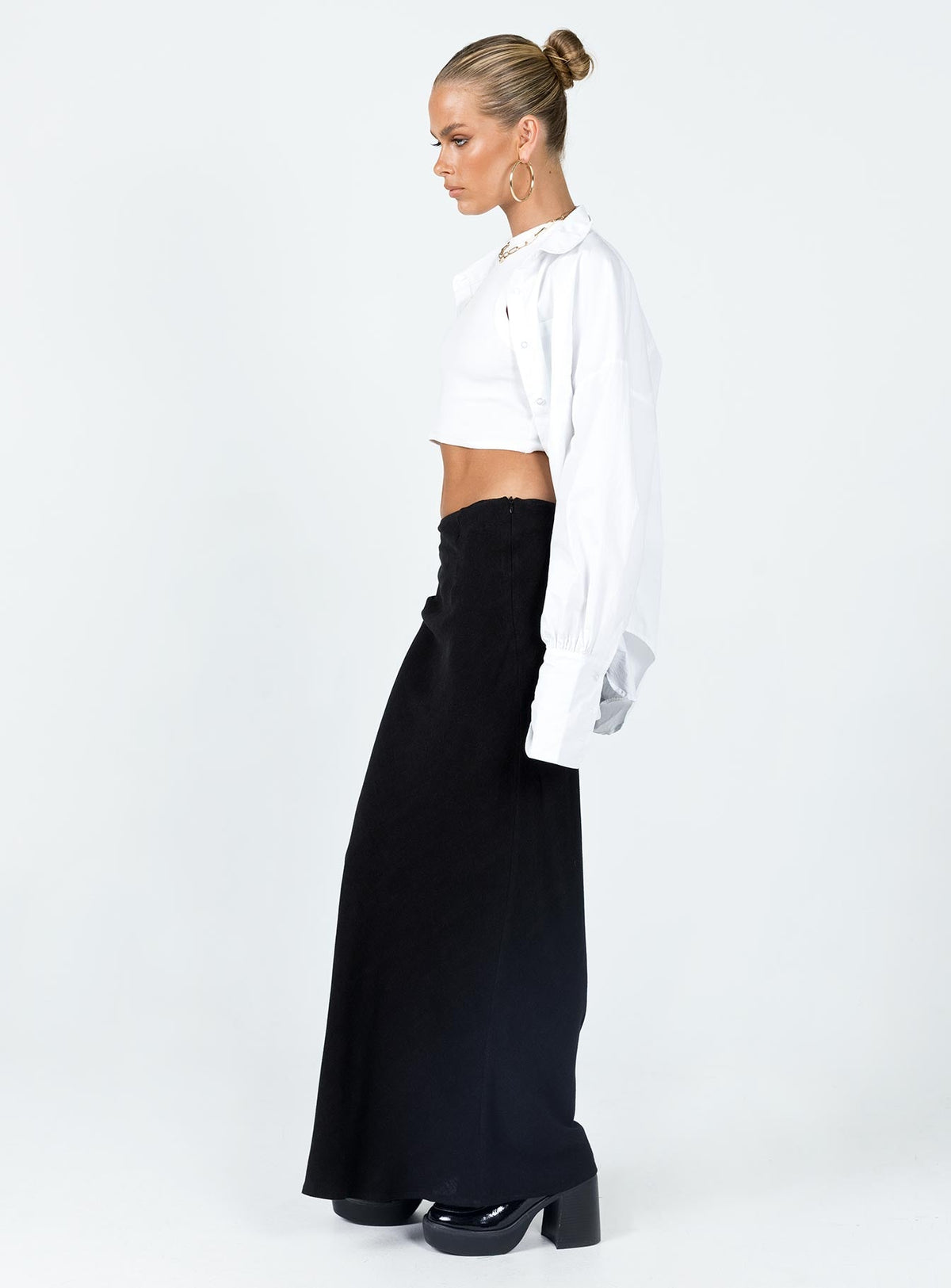 Jodie Maxi Skirt Black Petite