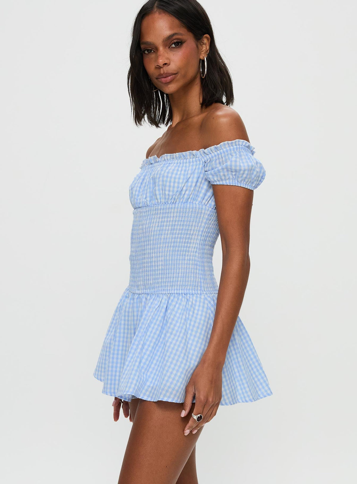 Count My Blessings Playsuit Blue Check