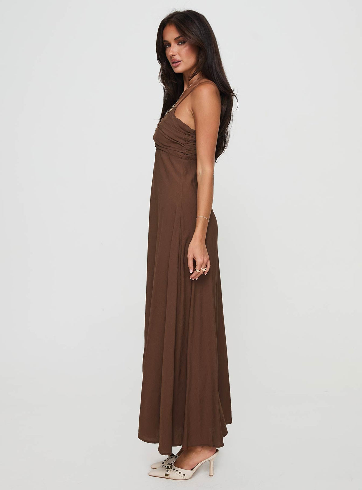 Neeka Maxi Dress Brown