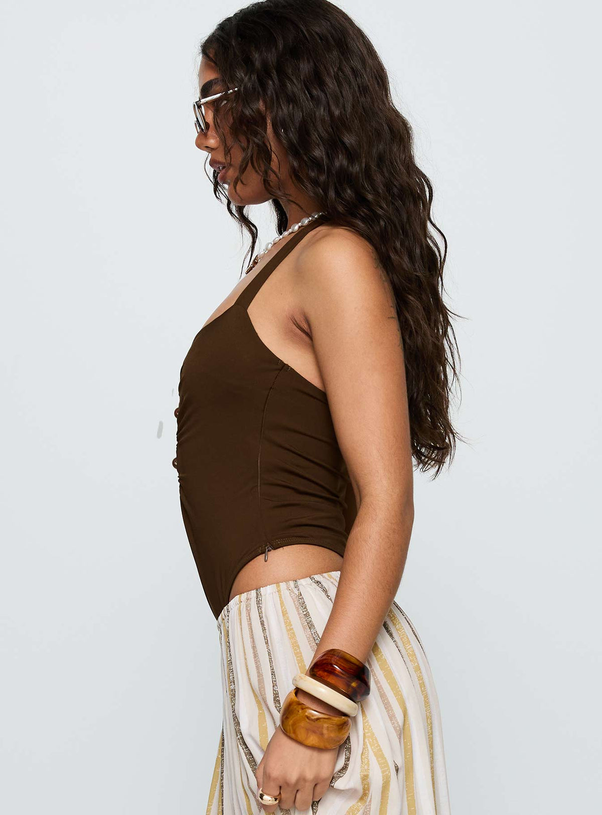 Silverwing Cut Out Bodysuit Chocolate