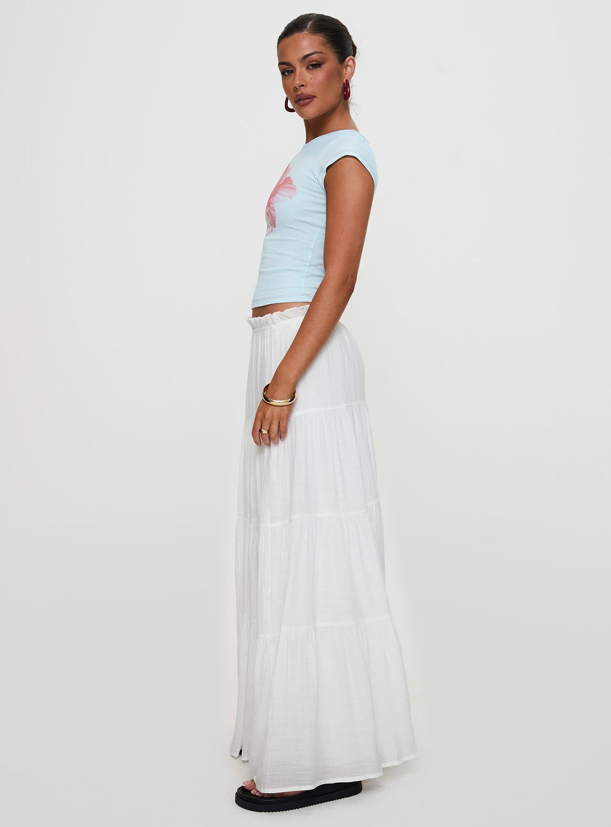 Mya Maxi Skirt White
