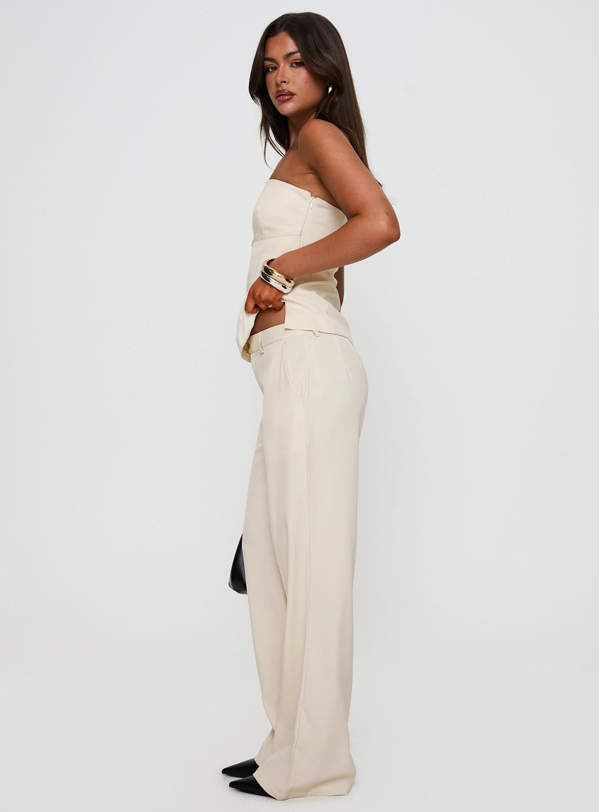 Irresistible Wide Leg Pant Cream Petite