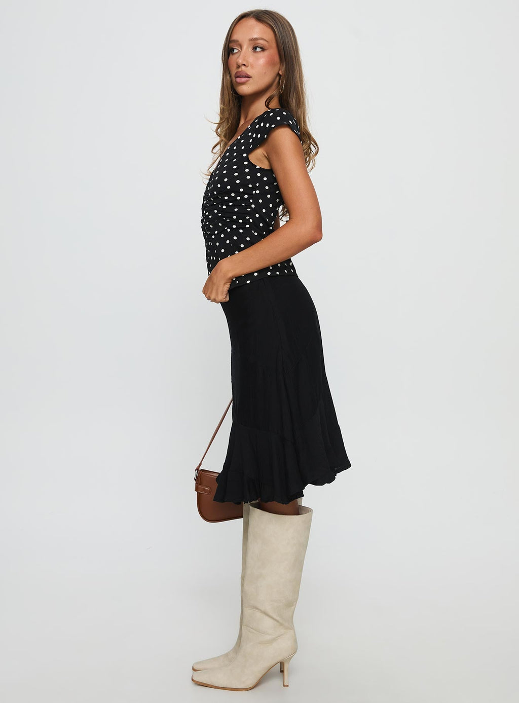 With Kindness Midi Skirt Black